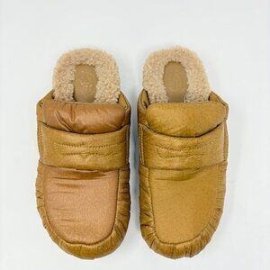 ASH Gong Faux Fur Puff Lined Loafer Mule Shoe Slippers Size 7 | 37